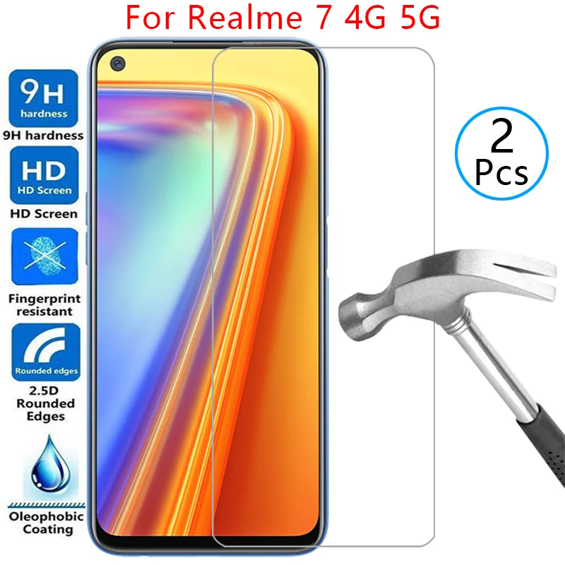 tempered glass screen protector for realme 7 5g case cover on realme7 6.5 protective phone coque bag realmi realmi7 realmy realm