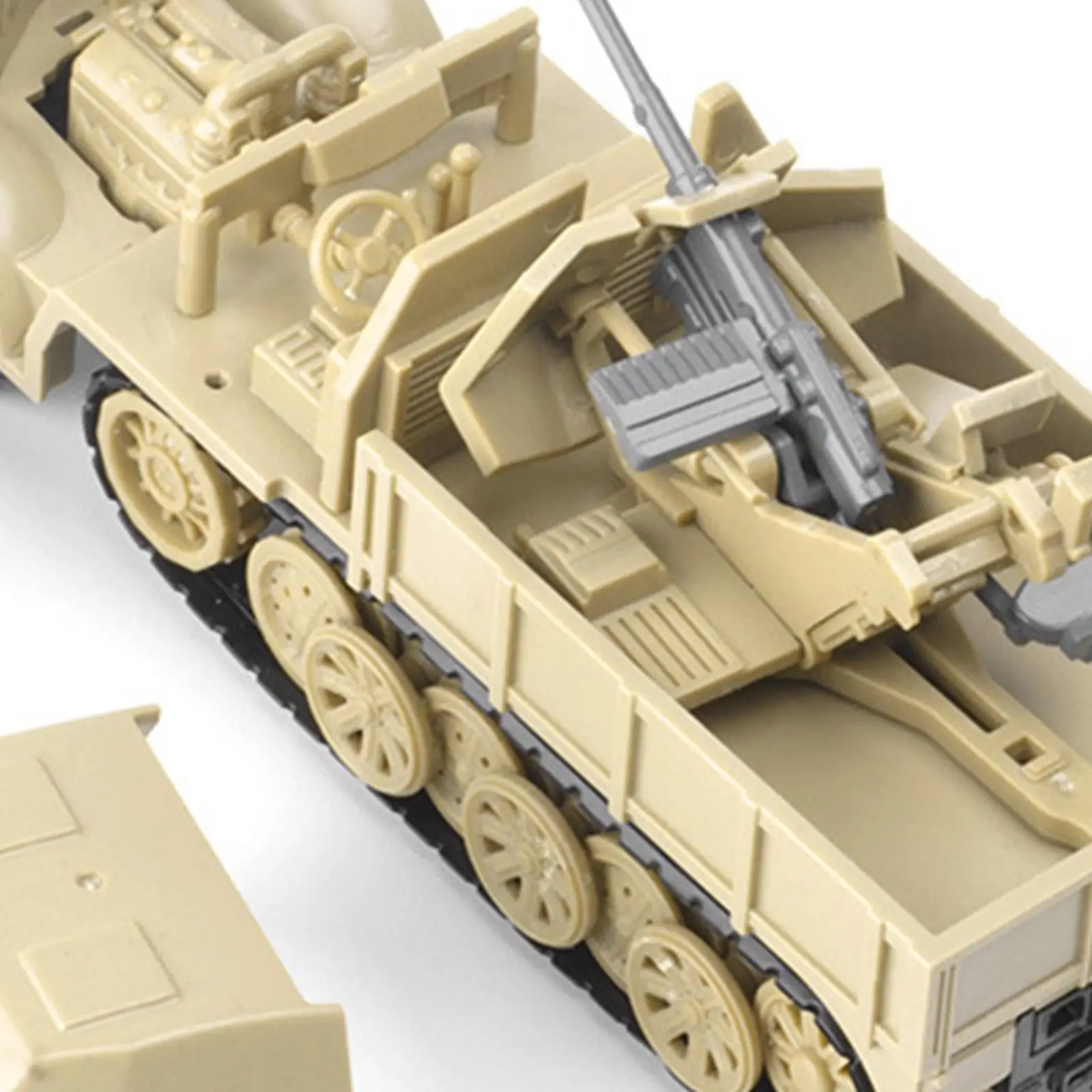 1:72 Half Track blindato modello di veicolo giocattoli 4D assemblaggio modello statico del veicolo