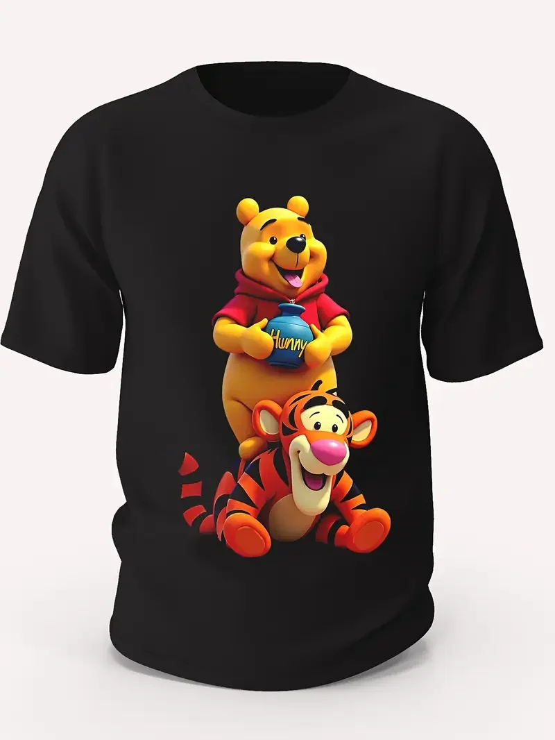 

Couple Tigger Winnie The Pooh Bear Disney T-Shirt Women's Men Cotton Casual Girl Tee Top Vacation Unisex Trend Oversize Clothing