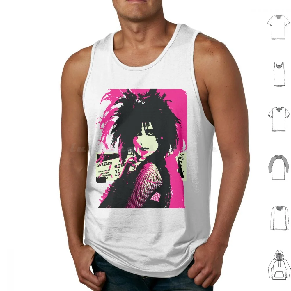 Siouxsie Tank Tops Vest Sleeveless Siouxsie Sioux Banshees Post Punk Goth Gothic Lowbrow Punk Girl Punk 77 Punk Punk Style