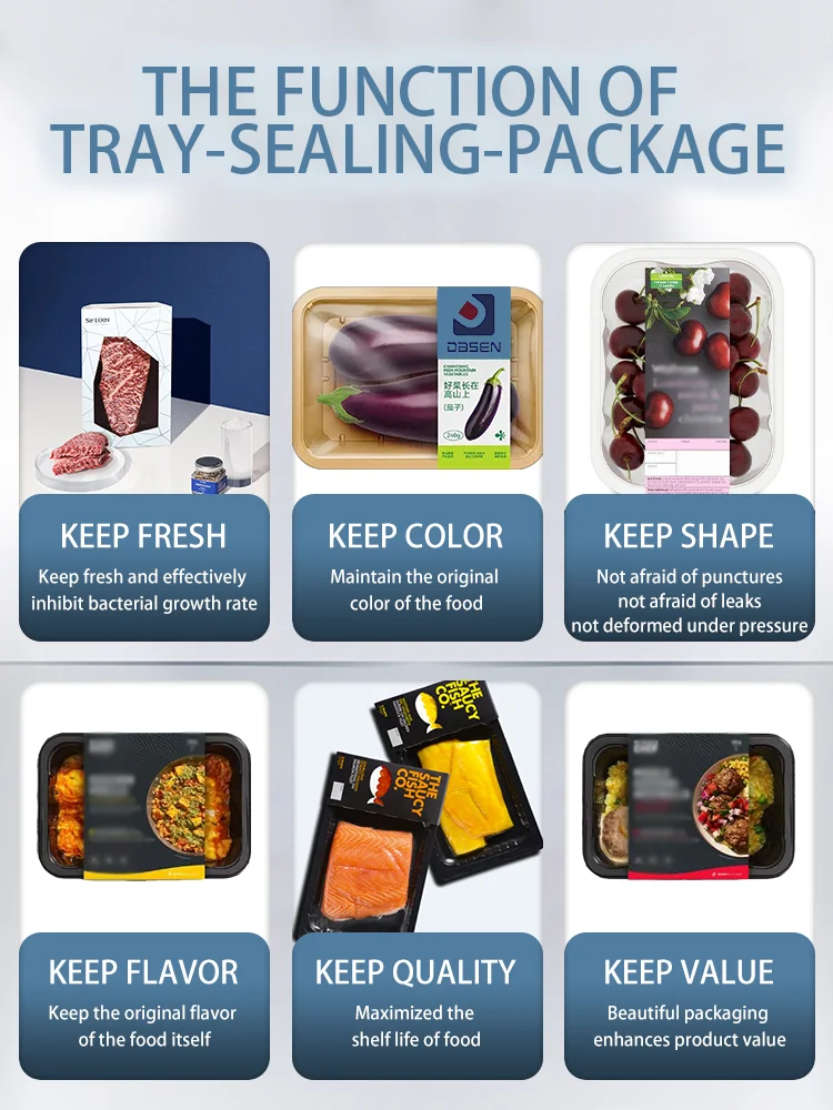 Semi-Automatic Beverage Meals Food Tray Sealing Machine Desktop Electric Heat Sealing Packaging for Plastic Film Foil Paper