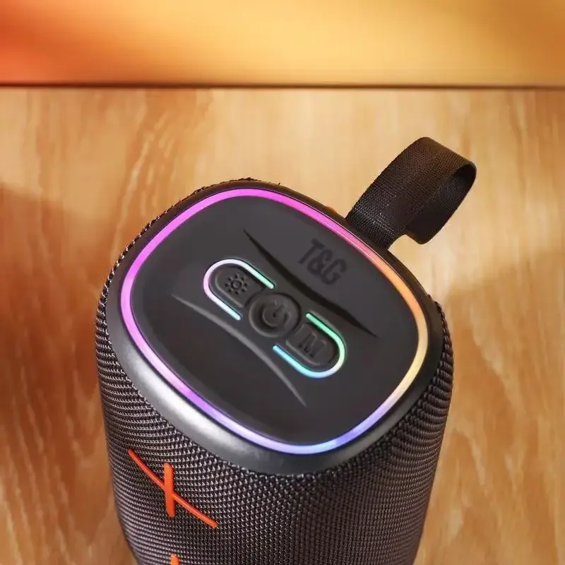 TG464 Outdoor Protable Wireless Bluetooth Lautsprecher Dual Lautsprecher Bluetooth 5,3 Subwoofer Mit RGB Unterstützung FM/TF Karte/USB Disk