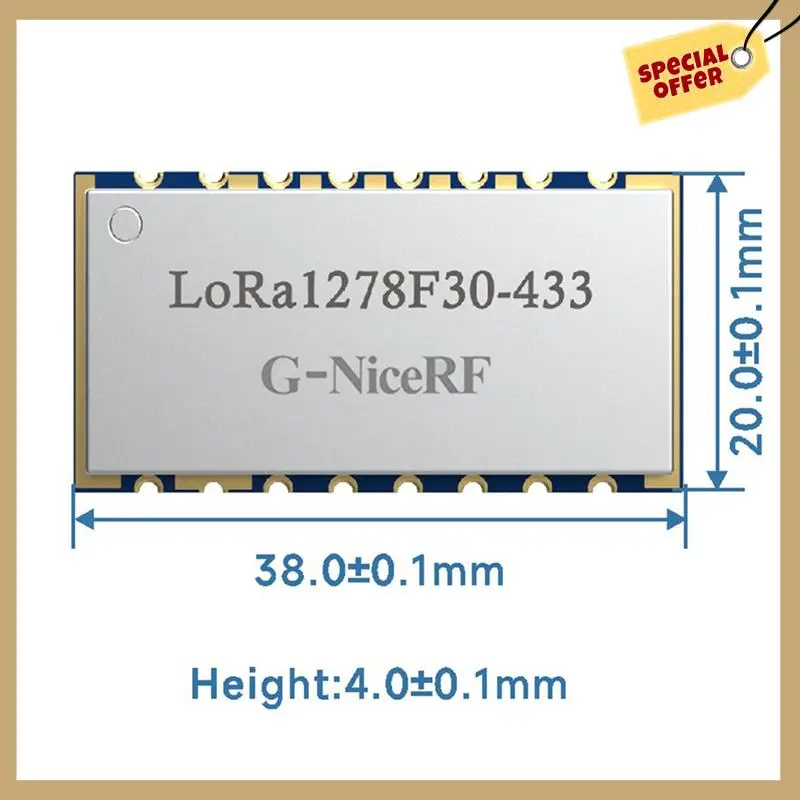 Беспроводной модуль Lora Lora1278f30, 1 Вт, высокая мощность, передача данных на большие расстояния, 400-460 МГц