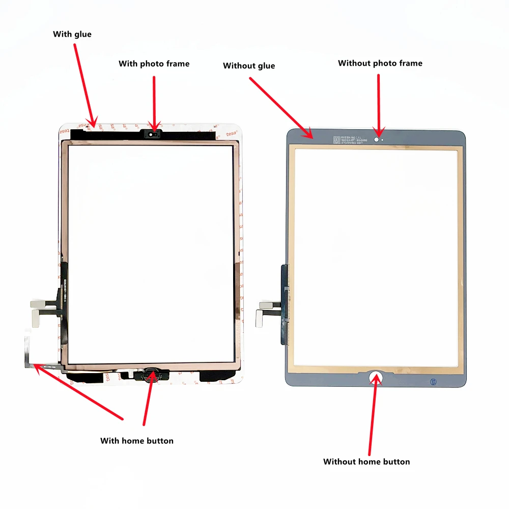 Original touchscreen For IPad 5 ipad air 1 a1474 a1475 Touch Screen Digitizer Panel Assembly Replacement part Glass With button