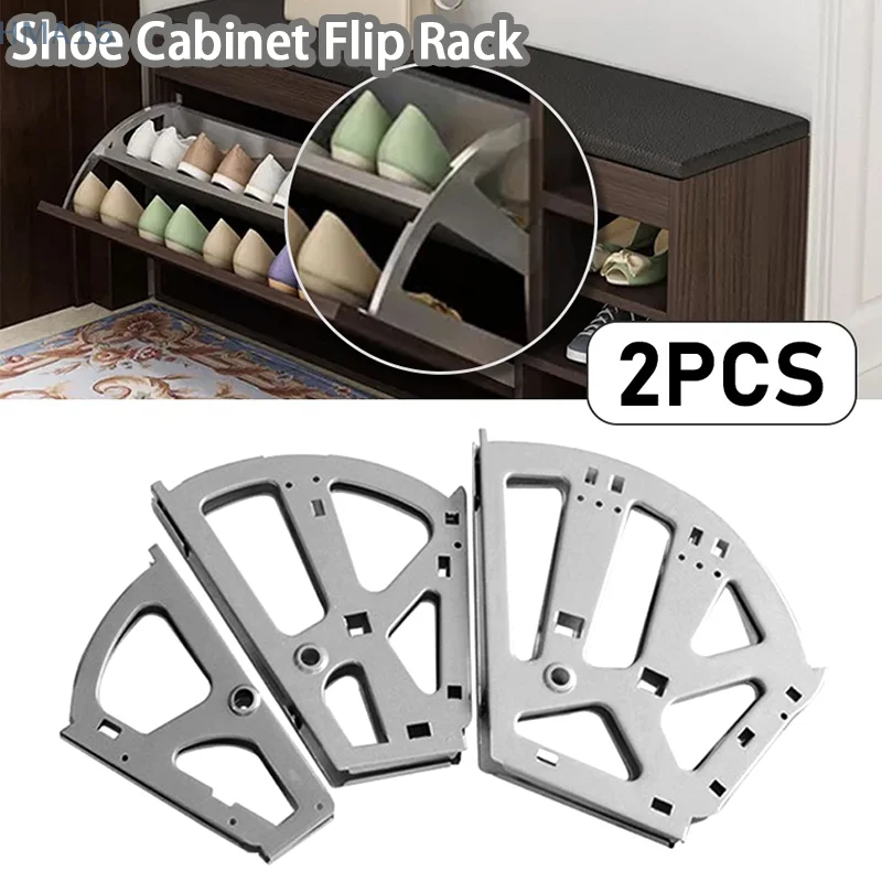 [HM]2PCS Shoe Cabinet Hinges Steel Shoe Rack Shelf Flip Rack Hardware Frame Shoe Rack Hinges Durable