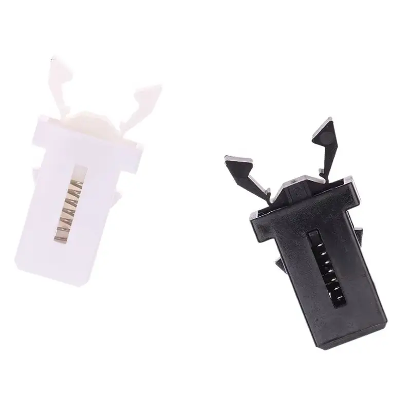 

10 шт., мусорный бак, пластиковый замок, самоблокирующийся переключатель, сменная защелка, совместимая сенсорная крышка, защелка для мусора, черный, белый, ремонтный зажим