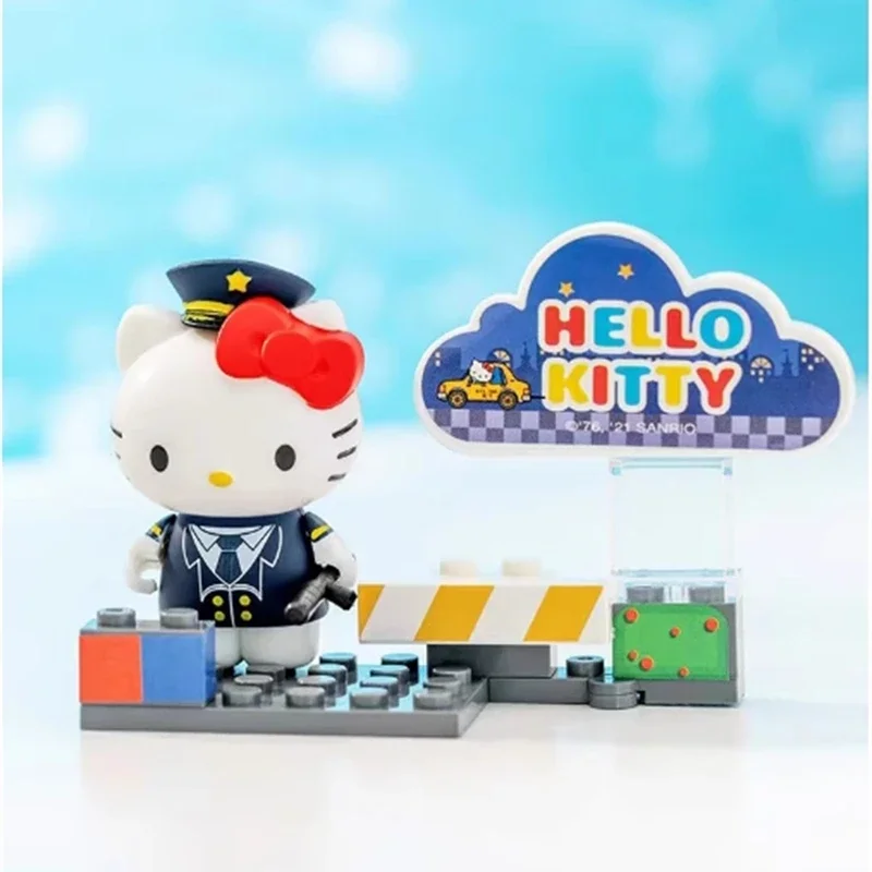 مكعبات بناء سانريو سلسلة HelloKitty COS نموذج شخصيات قابلة للجمع ألعاب ألغاز تزيين هدية عيد ميلاد