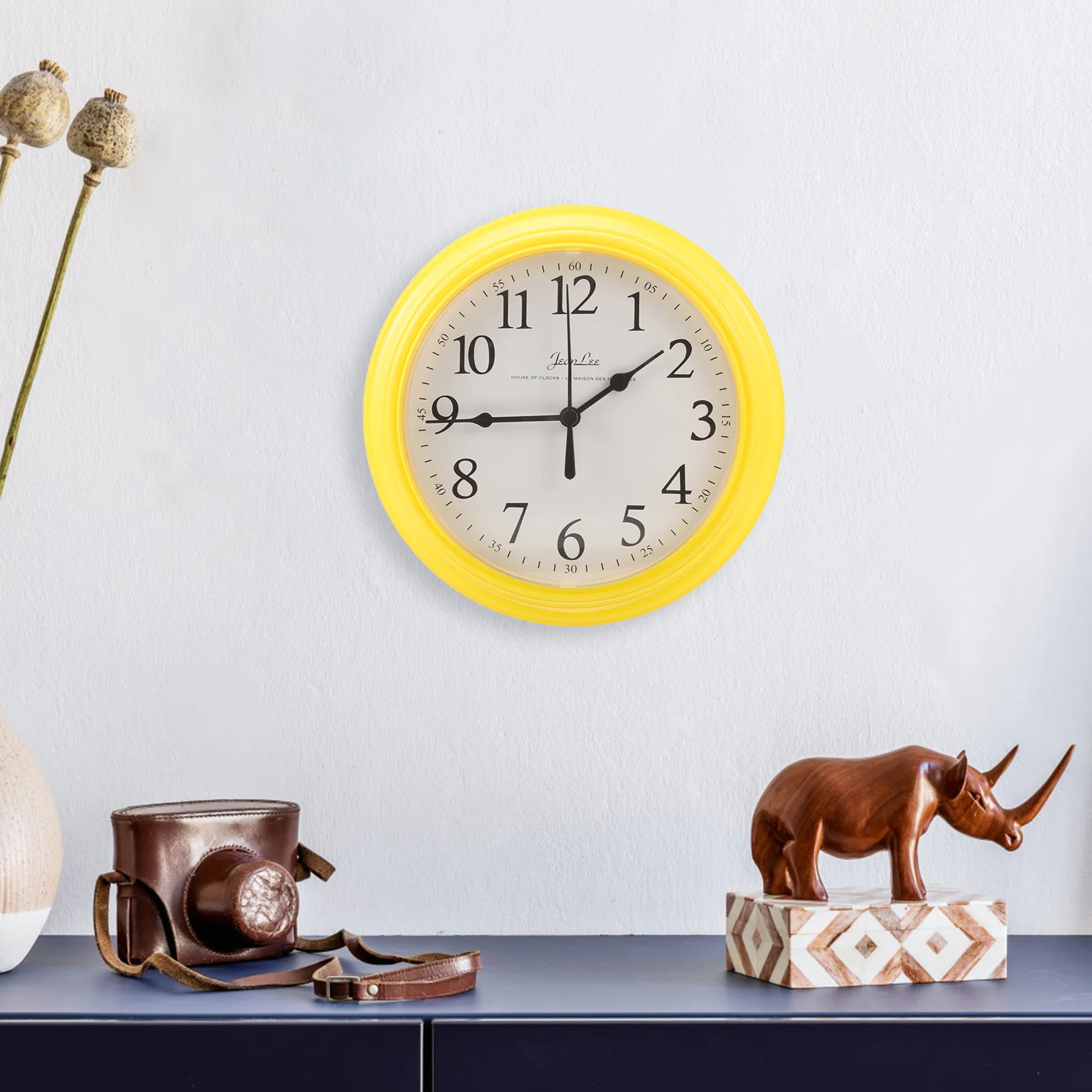 9 Inch Plastic Round Wall Clock Silent Room Bedroom Decor Home Office Clocks High Grade Material Easy Installation - Image 5
