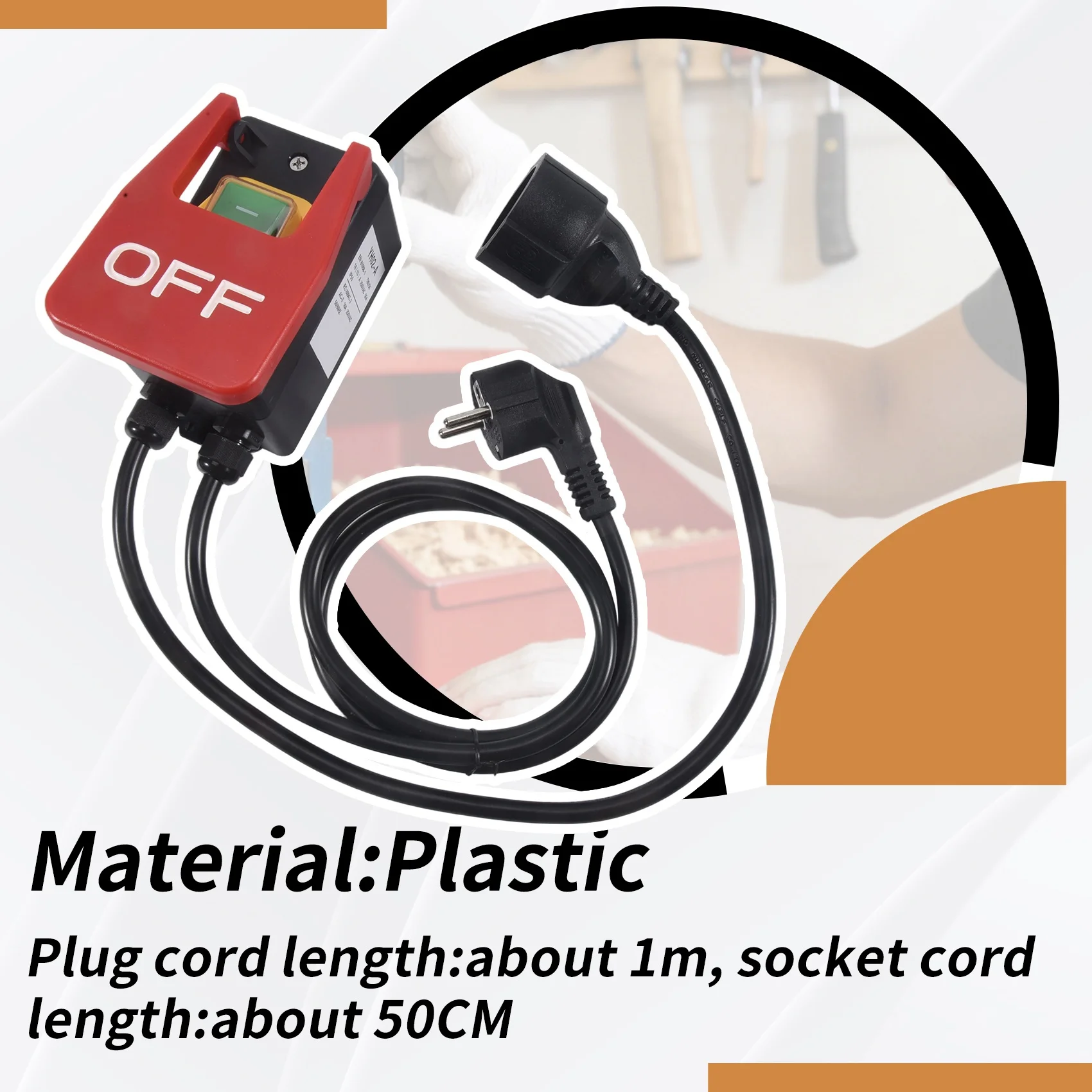 

Выключатель A92P 220В однофазный, выключатель безопасности, выключатель нулевого напряжения с розеткой, аварийный выключатель, вилка стандарта ЕС