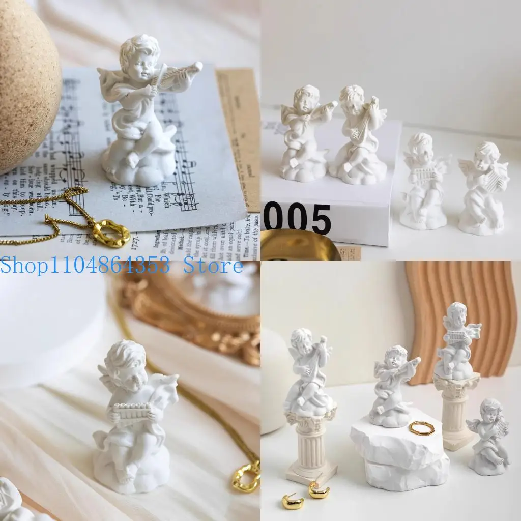 

652f 4pieces белая смола ангель