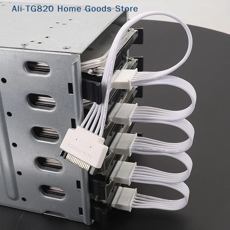 [TG820]15Pin SATA Power Supply Splitter Cable Hard Drive 1 Male To 5 Female Extension Power Cord For DIY PC Sever