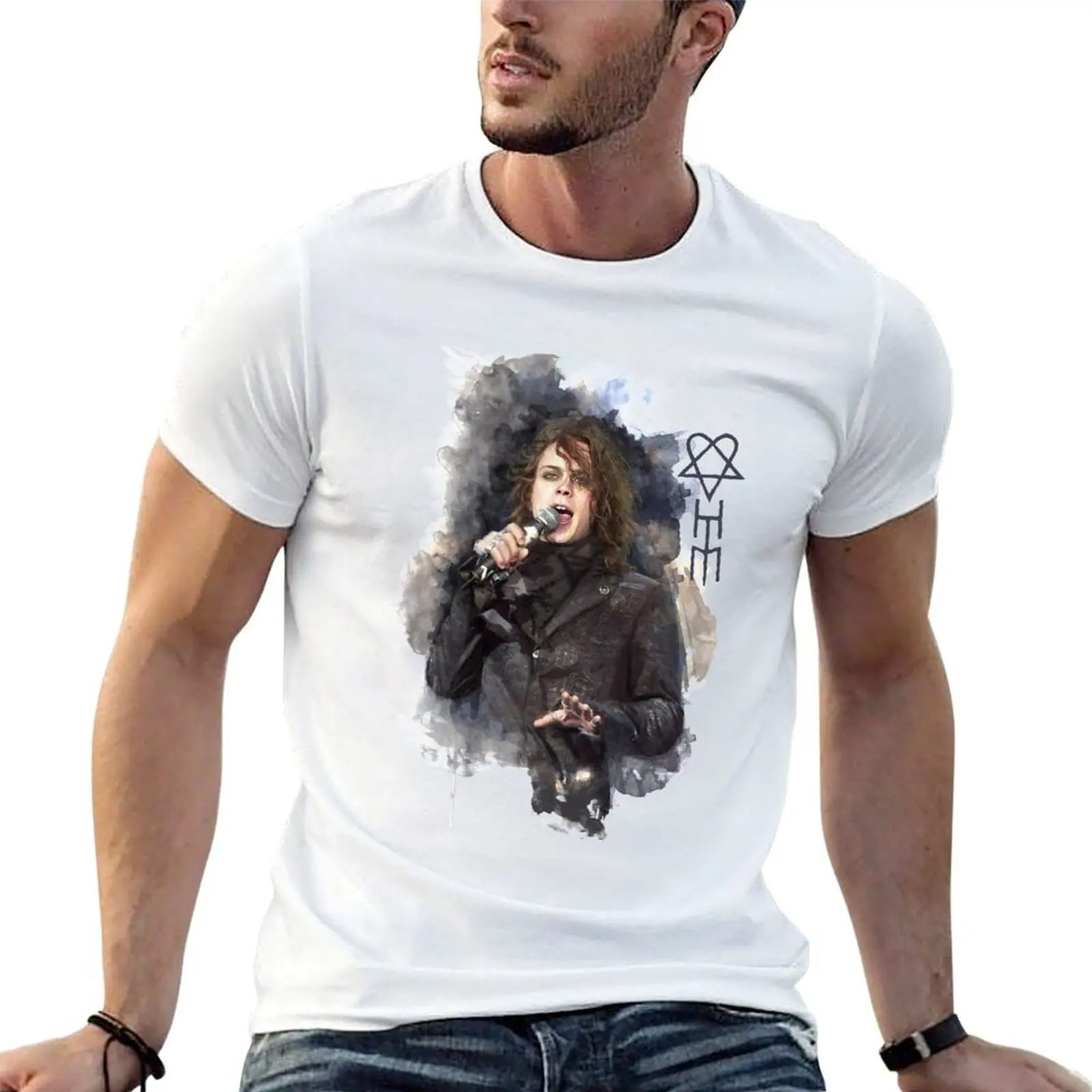 

Ville Valo. Rock Am Ring 2001 T-Shirt graphic t shirts for man t shirts for man pack cotton T-Shirt