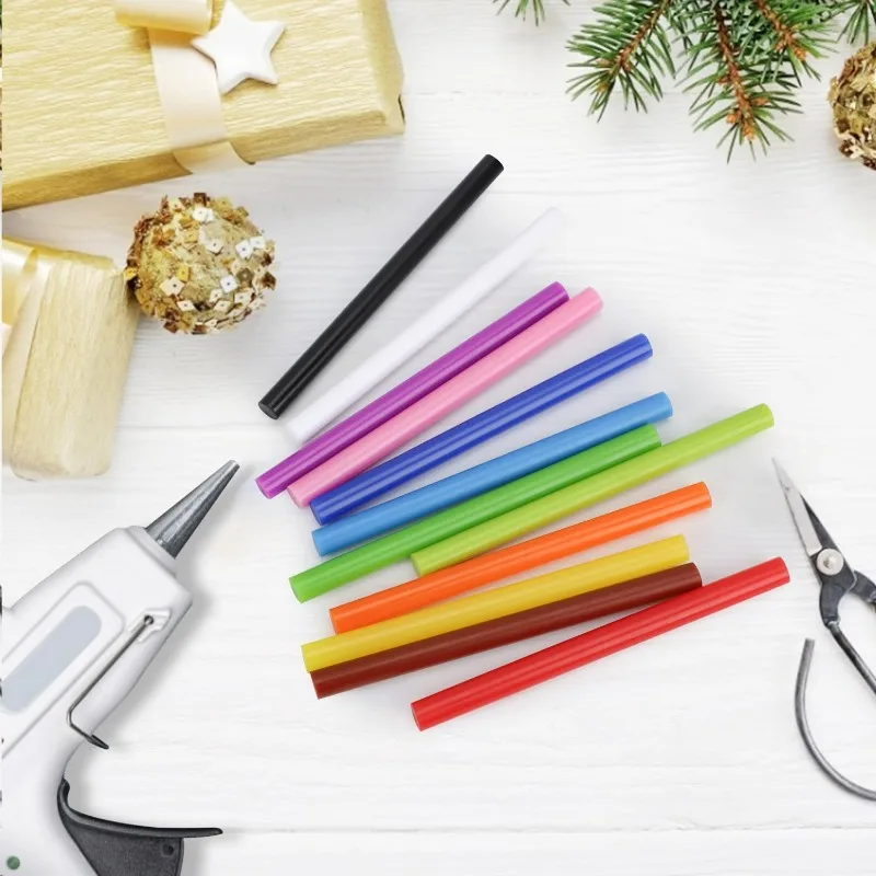 100-10Pcs Multicolor Hot Melt Glue Sticks Strong Viscosity Glue Paintless Repair Strip Hot Melt Glue Gun DIY Repair Tool 7*100MM