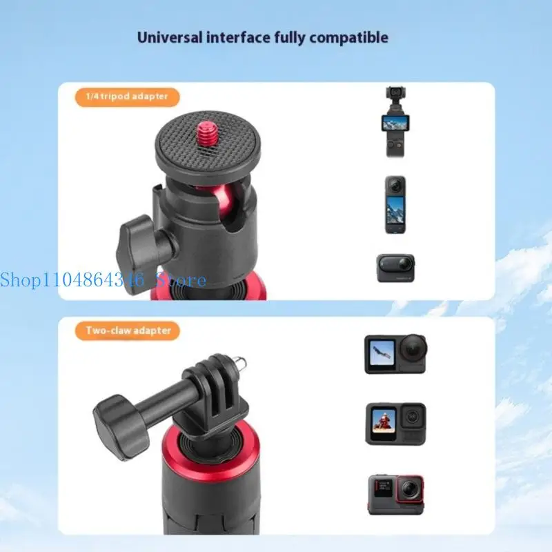 

5asd Tripod Extension Rod Extended Selfie Holder Accessories for Sports Camera
