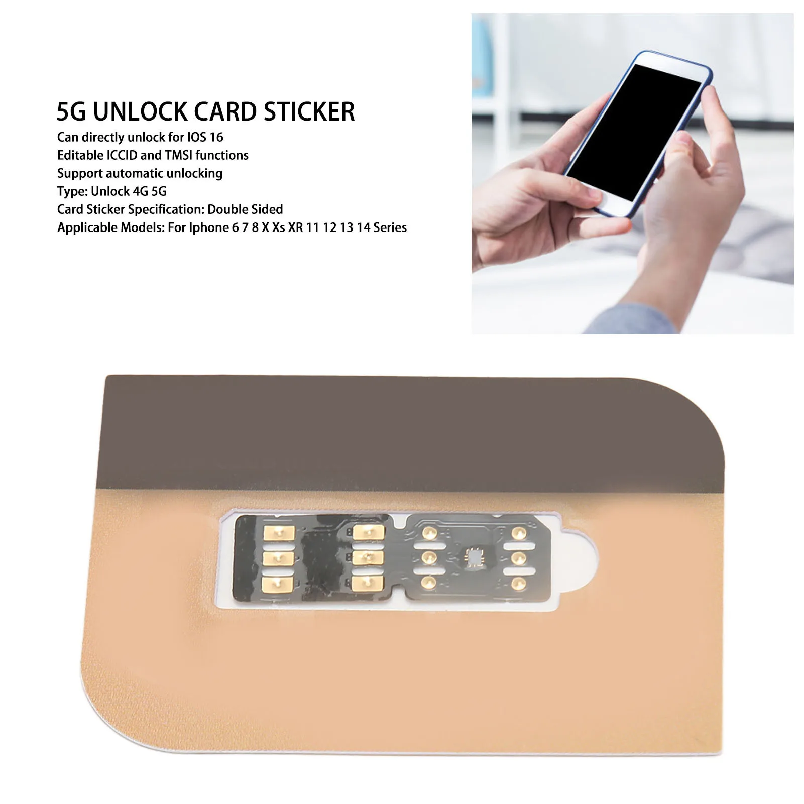 Unlocking Card Sticker 4G 5G Dual Sided R SIM CLUB 3.0 Auto Pop Up Unlock Card Sticker for Iphone 6 7 8 X Xs 11 12 13 14 Series