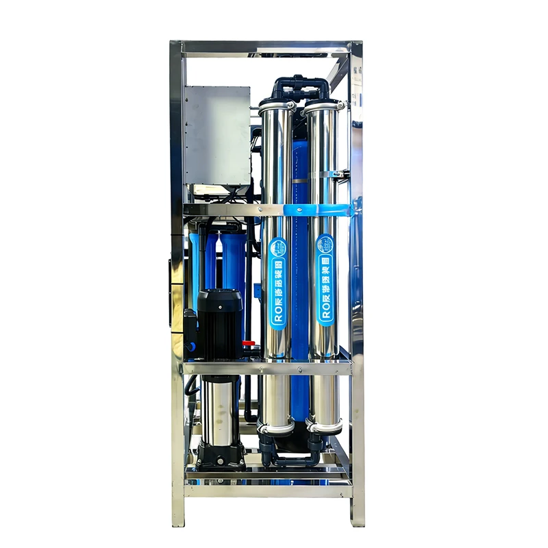 Commercial & Industrial RO Water Treatment Equipment With Resin Softening System, 250L/H & 500L/H Flow Rate