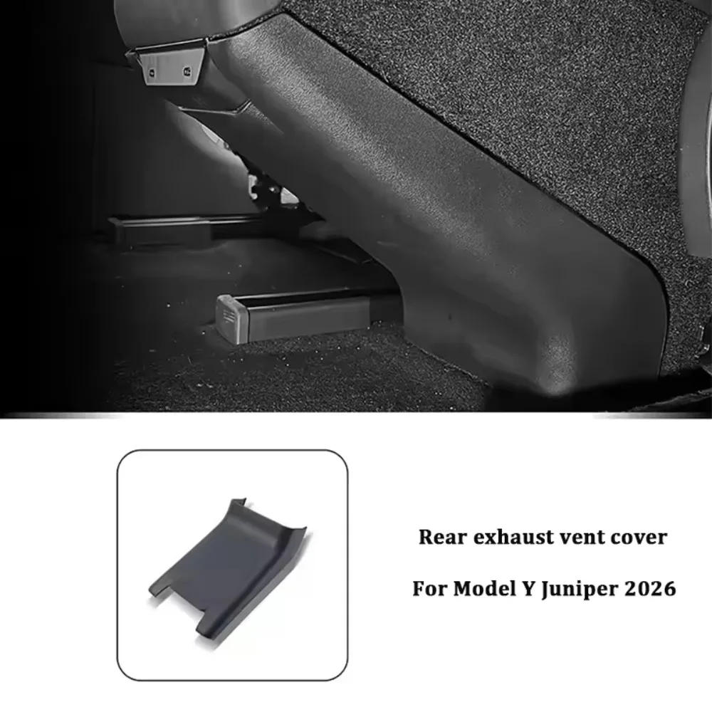TPE Rear Seat Armrest Both Sides Anti‑Kick Pad Rear Air Vent Protective Mat Anti‑Dirty Car InteriorFor Tesla Model Y Juniper2026