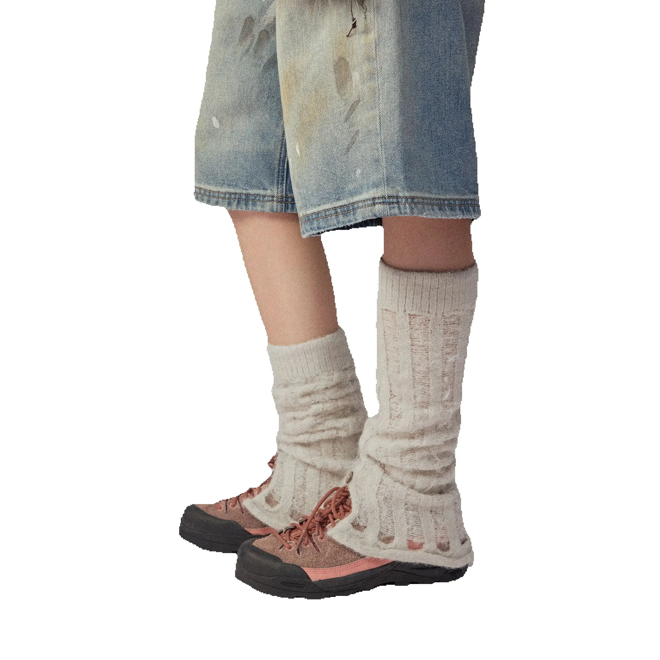 

NOTHOMME Monterest вязаные гетры, термомягкие носки без ног с колокольчиком, унисекс, повседневная уличная одежда, мода