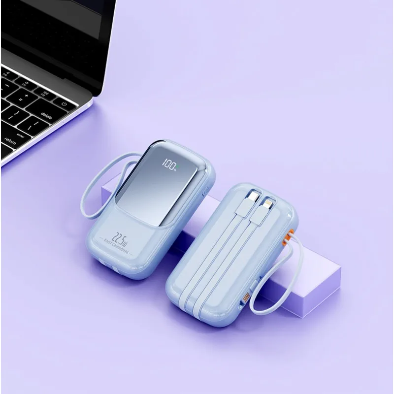 22.5W Built-in Line 20000mAh Power Bank Large Capacity Portable Power Bank