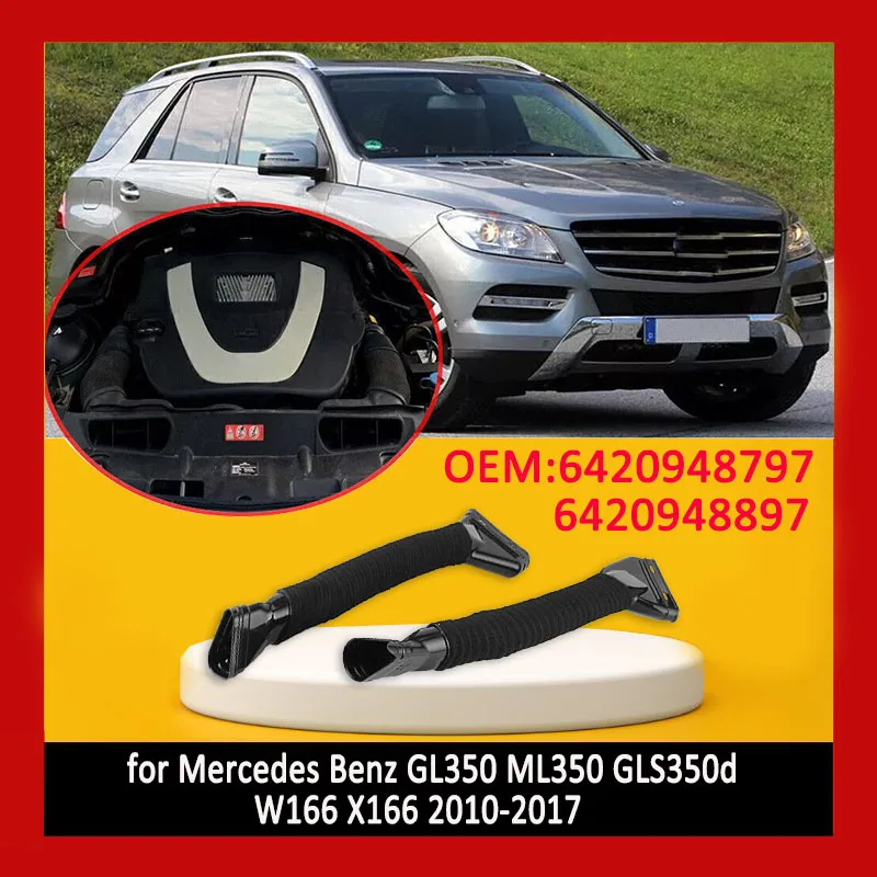 for 2010-2017 X166 W166 Mercedes-Benz GL350 ML350 GLS350d Car Engine Raw Air Line Cleaner Intake Hose Duct Tube Pipe 6420948797
