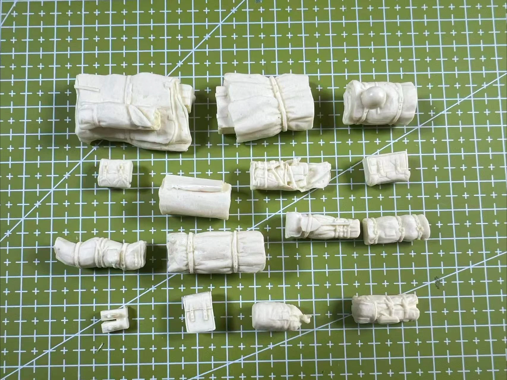 Producción fina de escenario modelo 1/35, acumulación de equipo de escenario de tanque militar estadounidense envuelto en resina gris