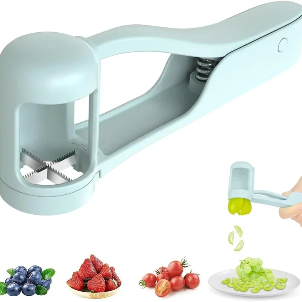 1PC Efficient Grape Slicer: Quick & Safe Food Prep - Ideal for Babies, Home, and School Use