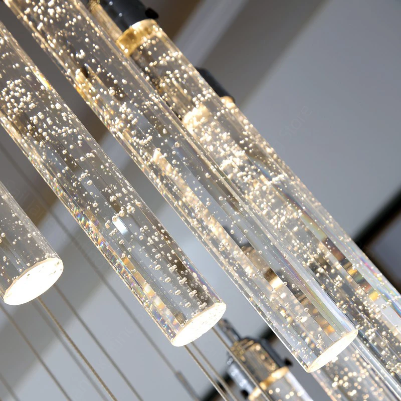 Imagem -06 - Luxo Crystal Staircase Chandelier Ouro Sótão Lâmpadas Short Led Moderno Designer de Interiores Decoração Home Sala