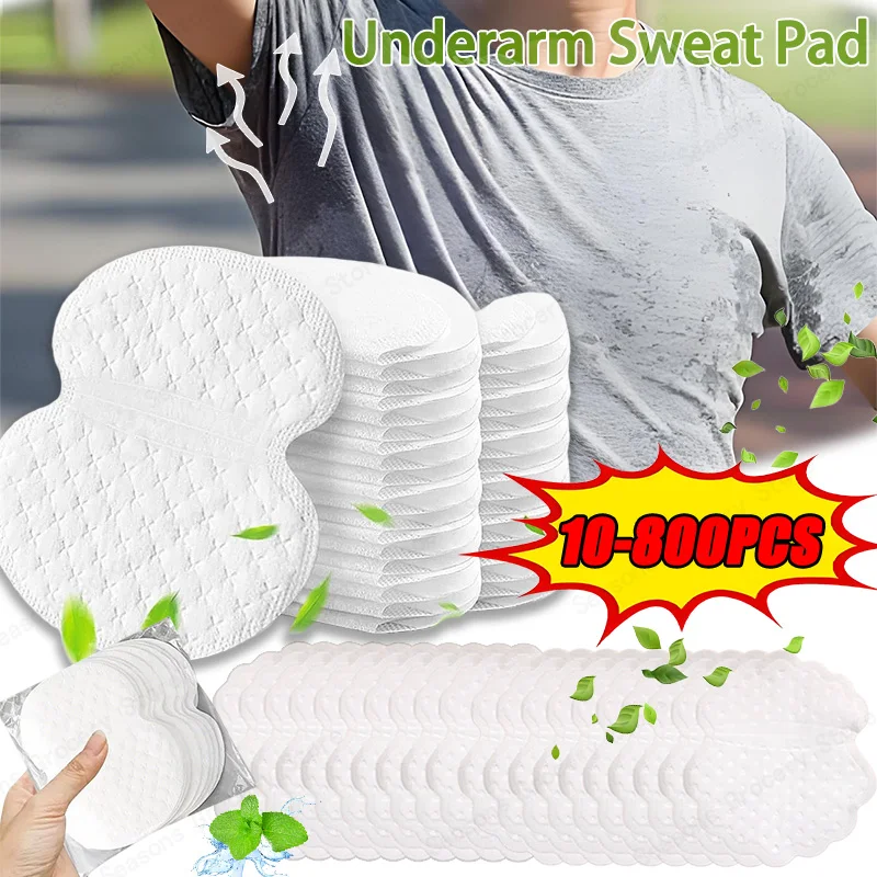 

10/800PCS Summer Invisible Sweat Pads Disposable Ultra Thin Breathable Underarm Sweat Proof Odor Control Comfort Fit Non Woven