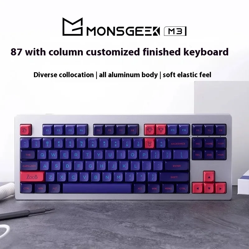 New M3 Mechanical Keyboard Finished Gasket Structure Hot-swappable Rgb Customized Gaming Keyboard 87 Wired Office Gift