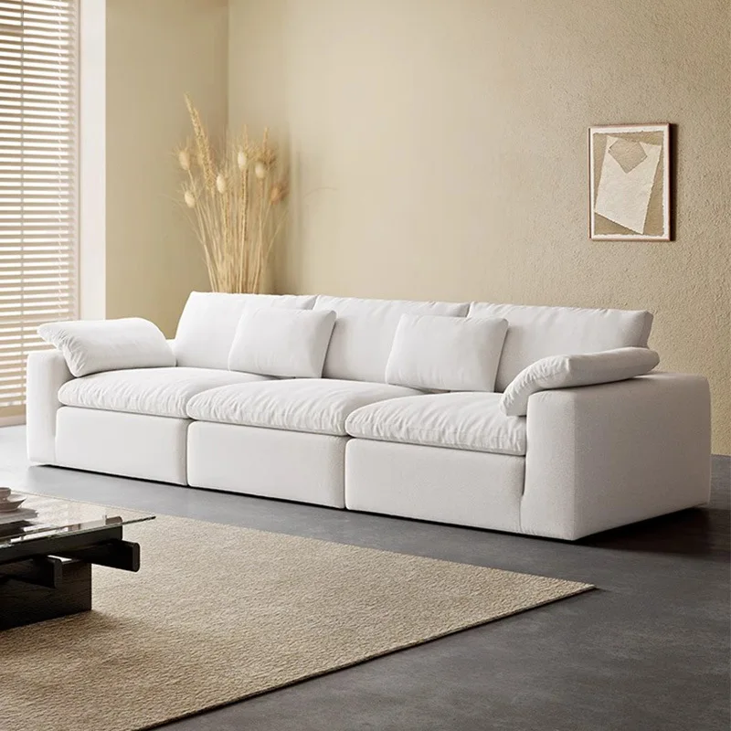 

//Nordic Minimalist Cream Cloud White Sofa, Lazy Style L-shaped Deep Sofa For Living Room, Living Room, Hotel, And Apartment