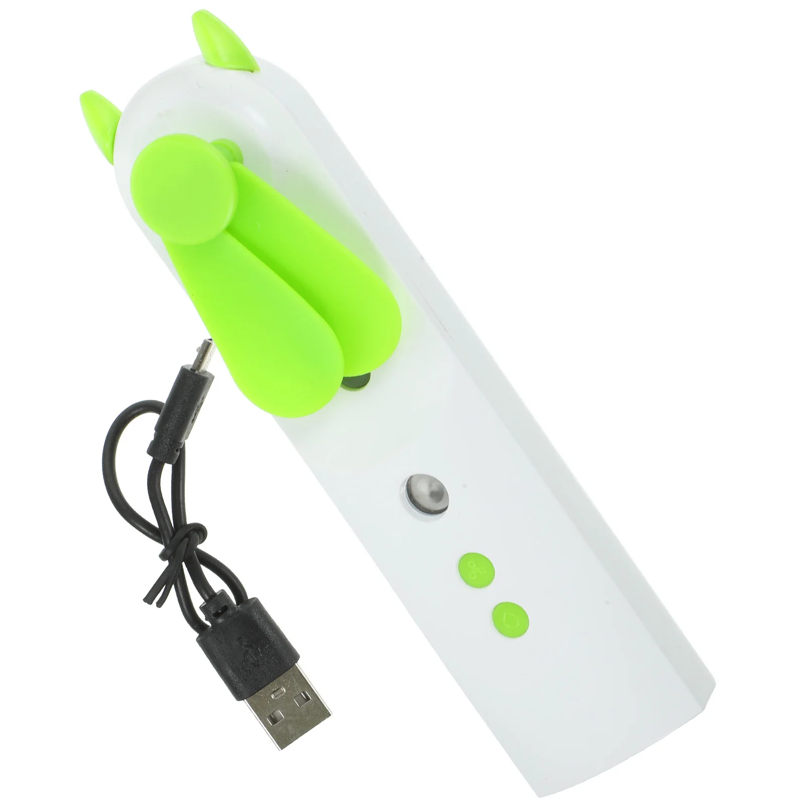 

Multifunctional Mini USB Fan Mist Spray Portable Cooler Rechargeable ABS Material Personal Handheld Travel Green