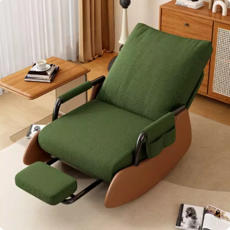 Nordic Leisure Rocking Chair, Folding Recliner, Poltrona de canto, Sofá preguiçoso, Varanda Espreguiçadeira, Mobília confortável do encosto