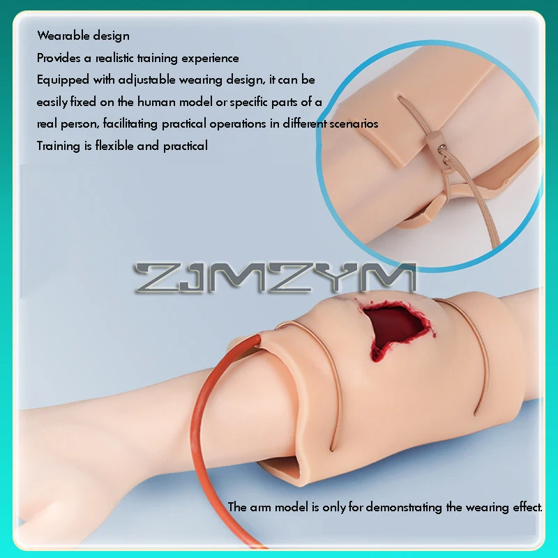 Large Gun Wound Model Wearable Trauma Simulation Hemostasis Control Training Model Medical Education