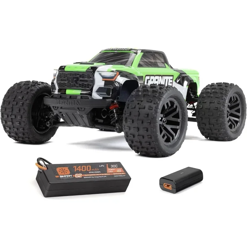 Green Truck 1/18 Granite GROM MEGA 380 Brushed 4X4 Monster Truck RTR with Battery & Charger,