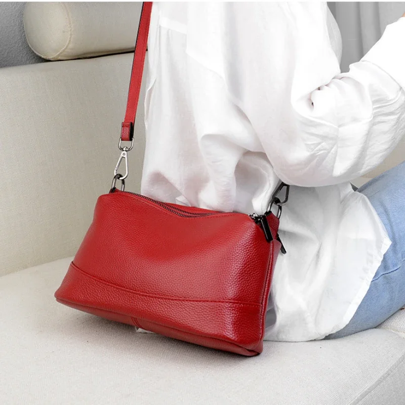 Luxury Genuine Leather Women Crossbody Bags Large Capacity Tote Bags Female Designer Shoulder Bags Designer Ladies Handbags