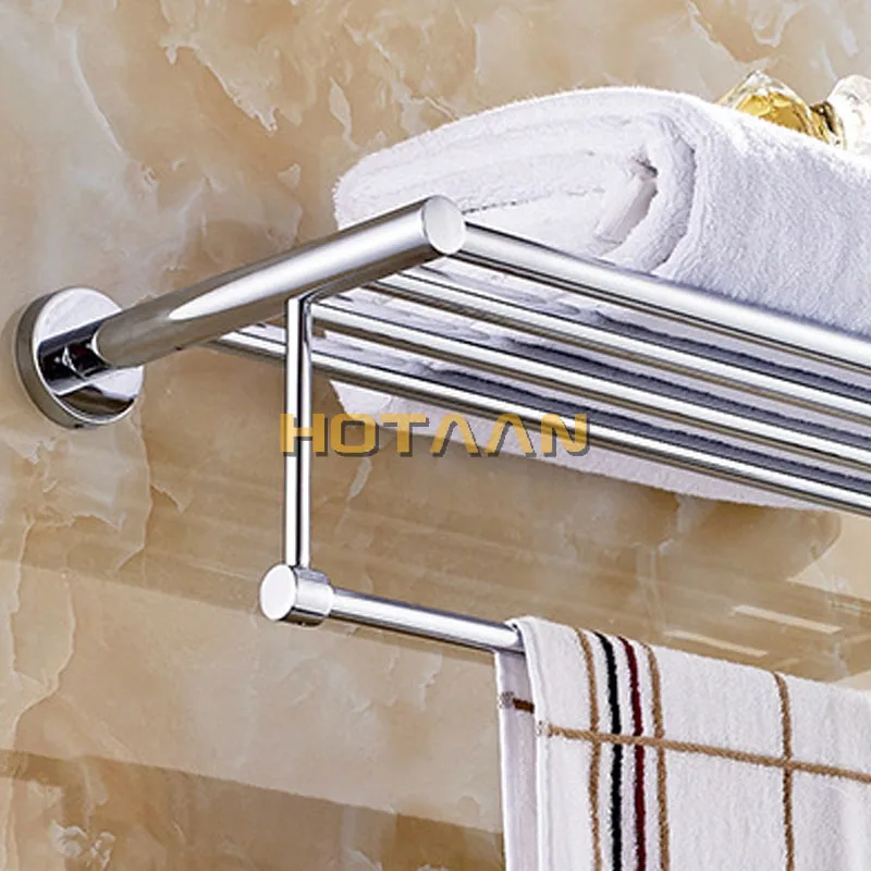 Bad Runde Bad Handtuch Rack Chrom Polieren Qualität Wand Montiert Handtuch Schiene Halter Wc Bar Solide Messing YT-10101