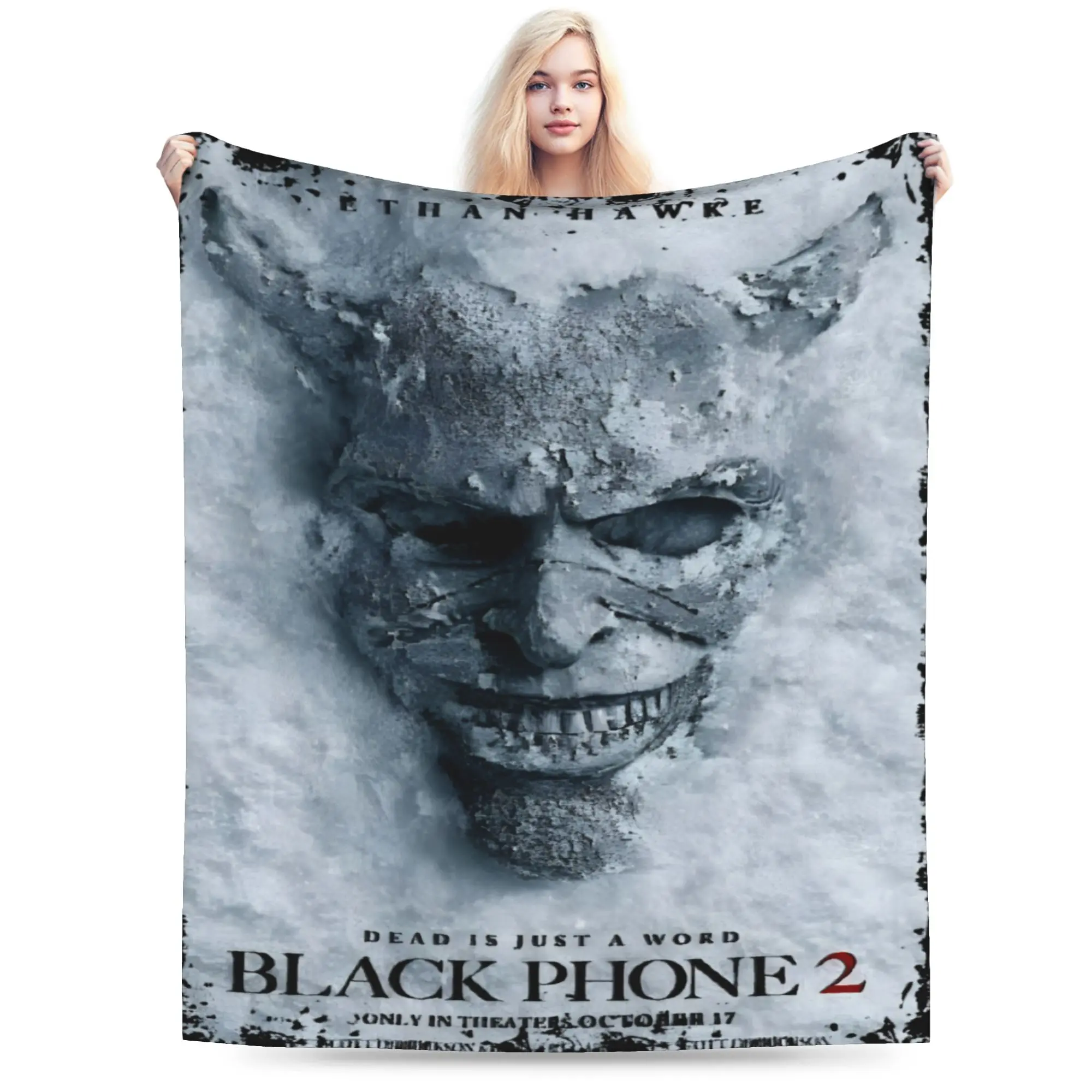 

Black Phone and Never Talk To Strangers Stuff Blankets Ultra-Soft Coral Fleece Plush Throw Blanket Cozy Bedding Throws