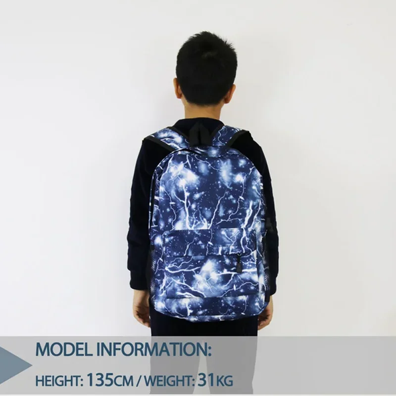 New Fashion Korean K-POP Three-Piece Backpack Teenage School Shoulder Bag Pen Large Capacity Schoolbag MN1