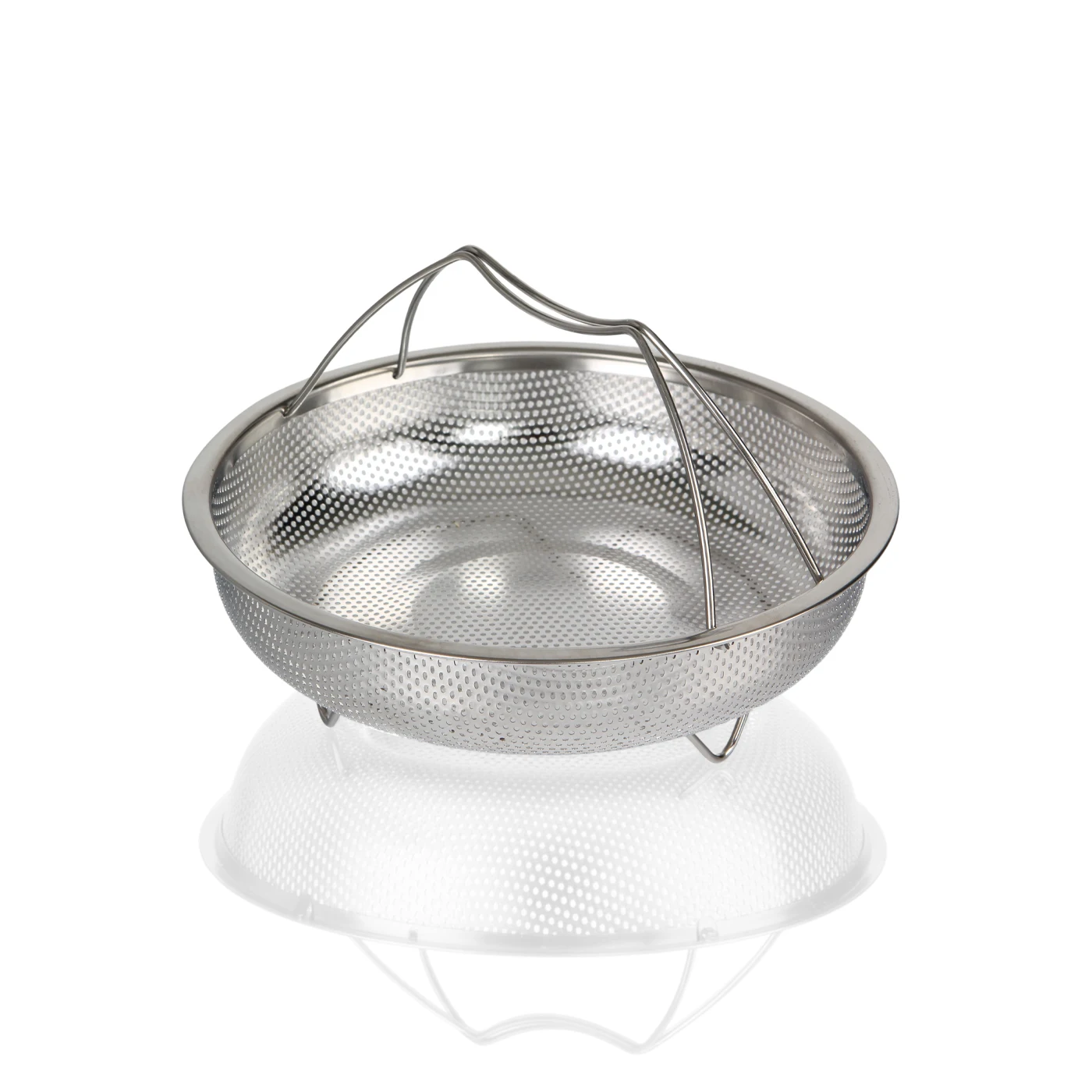 tastyWay Stainless Steel Food Steamer Basket Pressure Cooker Steamer Basket with Handle Steaming Grid Drain Drainer Cooking