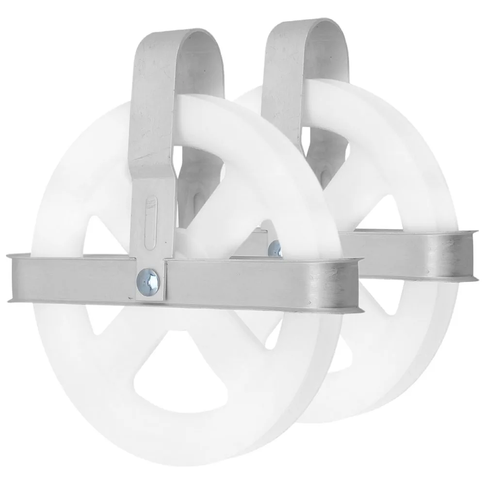 

2pcs Clothes Pulley 5 Inch Rustproof Deep Groove Outdoor Drying Rope Pulleys for Laundry Blankets Coats Easy Installation
