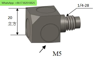 100mV/g Integrative Piezoelectric Vibration Speed Triaxial Transducer