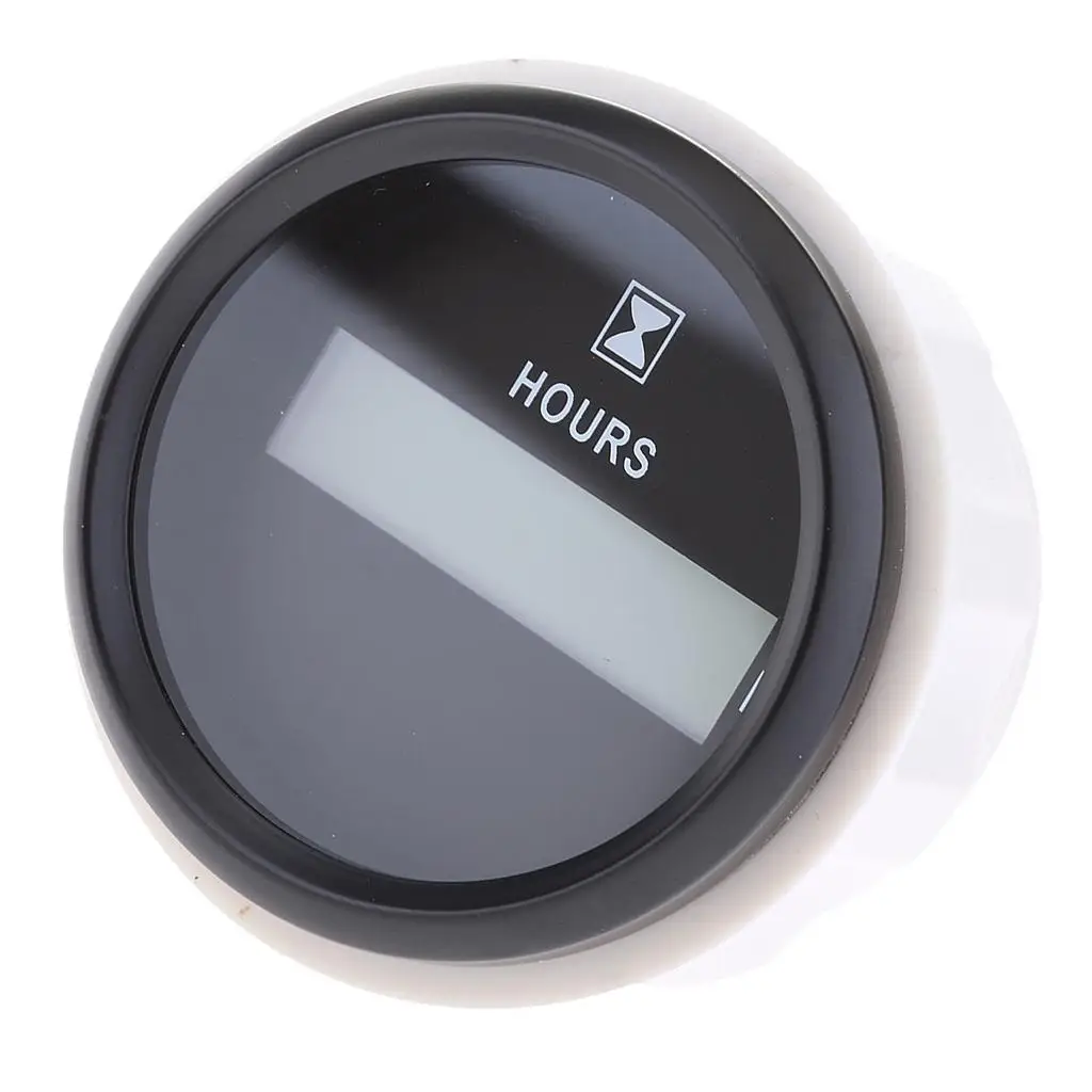 Hour Meter Gauge Waterproof 52mm Stainless Steel Timer Monitor for Boat Instrumentation Panel