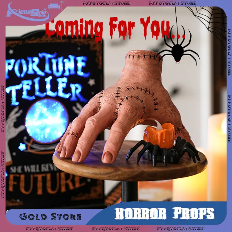 هالوين الرعب الدعائم تأثيري Addams الأسرة تمثال الرعب كسر الأيدي الحلي لجميع القديسين زي حفلة الدعائم ديكور المنزل