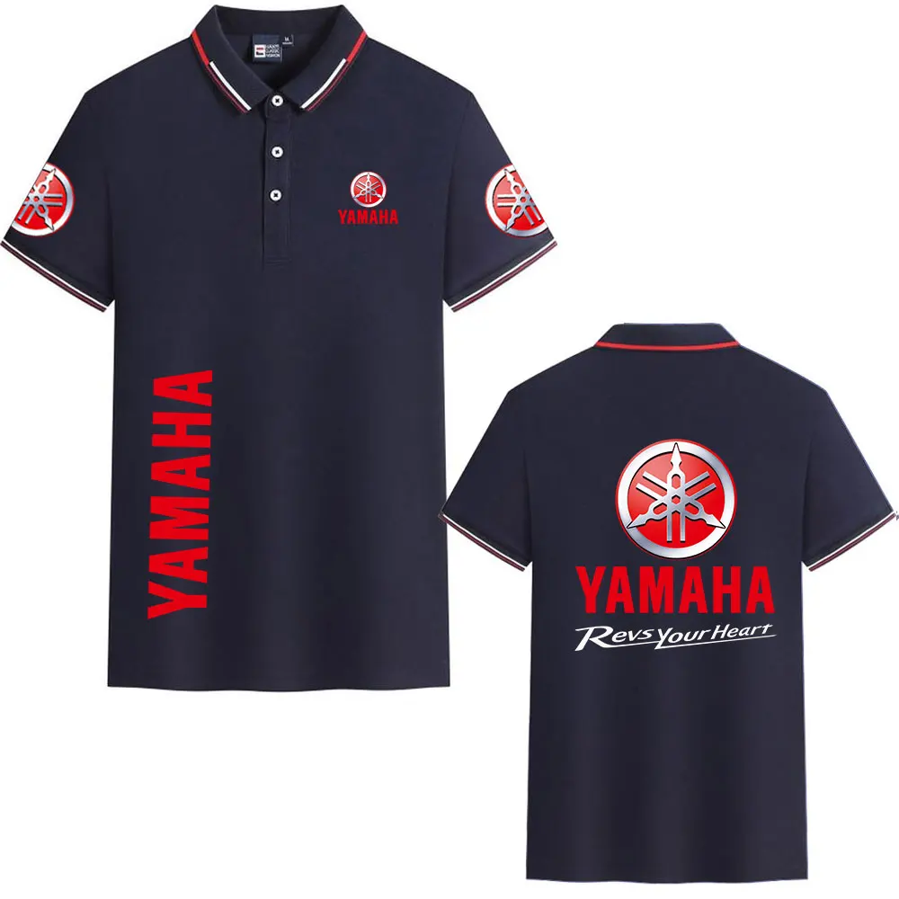 Yamaha 2026 Men's Summer Polo Shirt Short Sleeve Casual Outdoor Business Clothing Motorcycle Racing Print Men's T-shui