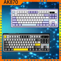 AJAZZ AK870 Magnetic Switch Mechanical Keyboard Wireless 3Mode TFT Screen Knob RGB Esports Custom Gamer PC Gaming Keyboard