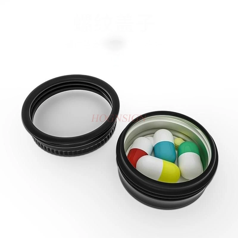 1PCS Cute mini medicine box, portable compartment, portable packaging, one week sealed drug packaging box