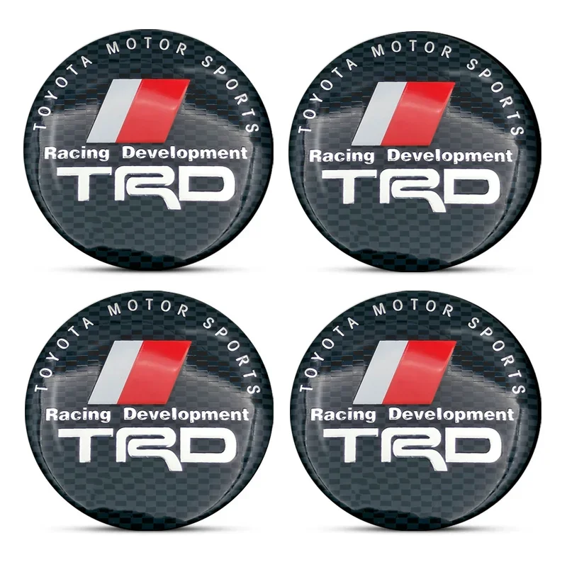 4Pcs 56/60mm Hub Caps Car Wheel Center badge Caps car accessories for Toyotas TRD Autocollant Pegatina RAV4 Avensis Yaris Levin