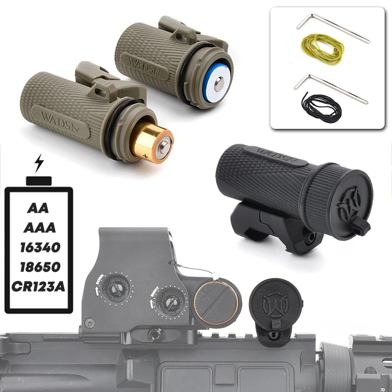 Picatinny Mounted 18650 CR123A Battery Holder Silent Spare Battery Storage Case For Night Hunting Thermal Digital Night Vision
