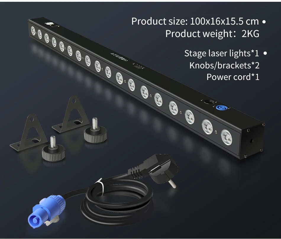 AICPOSE DMX 18x12W LED RGBW LED Pixel Wall Washer LED Bar Bühnenlicht für Party, Hochzeit und Eventbeleuchtung – Detail 6
