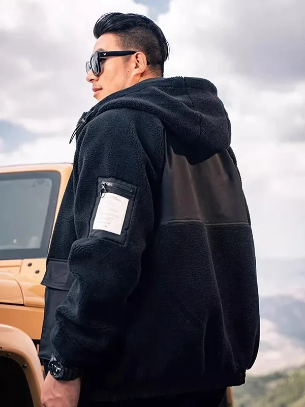 

Мужская зимняя хлопковая куртка с капюшоном, утепленная, однотонная, свободного кроя, повседневная, с наполнителем из полиэстера, гарантированное тепло, на молнии